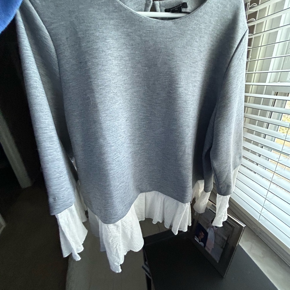 Halogen Heather Gray Knit Top